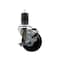 Service Caster 3.5'' SS Soft Rubber Swivel 1-5/8'' Expanding Stem Caster with Brake SCC-SSEX20S3514-SRS-TLB-158 - alternate 1